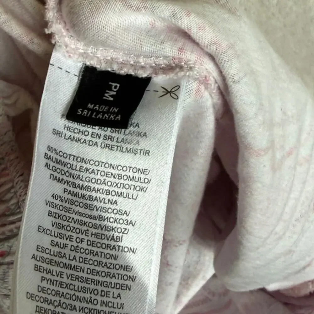 Ralph Lauren Pajama Set Womens Medium Petite PM Pink Paisley Top Pants Lounge